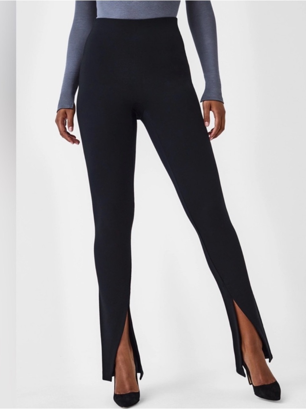 SPANX The perfect front High-Rise Split-Hem Leggings sz M #W3